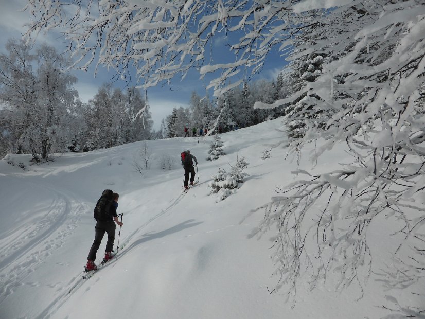 EWF-Skiwoche 2016 - 12 - Mi, Aufsteig zum Piz Maler